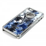 Wholesale iPhone 5 5S  Fusion Diamond Chrome Case (Blue MIX)